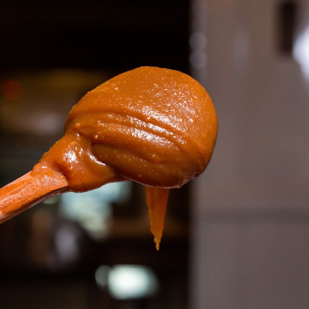 Spoonful of thick salted caramel